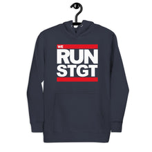 Lade das Bild in den Galerie-Viewer, We RUN STGT Hoodie Unisex - Black / Navy