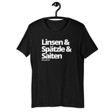 Lade das Bild in den Galerie-Viewer, Linsen & Spätzle & Saiten - Shirt unisex - diverse Farben - kesselshop.tv