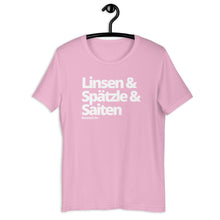 Lade das Bild in den Galerie-Viewer, Linsen & Spätzle & Saiten - Shirt unisex - diverse Farben - kesselshop.tv