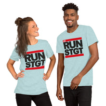 Lade das Bild in den Galerie-Viewer, We RUN STGT Shirt - Unisex - White / Lila / Iced Blue