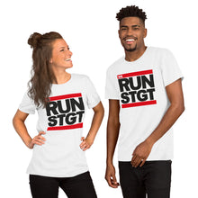 Lade das Bild in den Galerie-Viewer, We RUN STGT Shirt - Unisex - White / Lila / Iced Blue