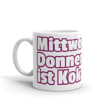 Lade das Bild in den Galerie-Viewer, KTV-Tasse - Mittwoch & Donnerstag ist Kokaintag. - kesselshop.tv