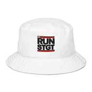 WE RUN STGT - Fischerhut aus Bio-Baumwoll-Twill - weiss